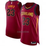 Maillot Cleveland Cavaliers LeBron James NO 23 Icon Authentique Rouge