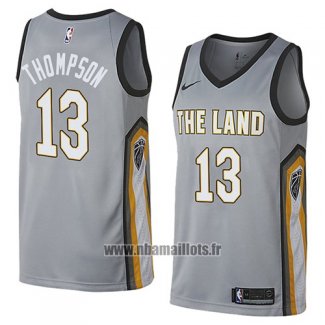 Maillot Cleveland Cavaliers Tristan Thompson No 13 Ville 2018 Gris