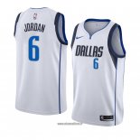 Maillot Dallas Mavericks Deandre Jordan No 6 Association 2018-19 Blanc