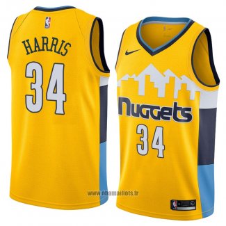 Maillot Denver Nuggets Devin Harris No 34 Statement 2018 Jaune