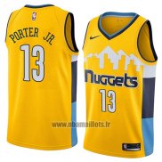 Maillot Denver Nuggets Michael Porter Jr. No 13 Statement 2018 Jaune