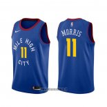 Maillot Denver Nuggets Monte Morris NO 11 Statement Bleu