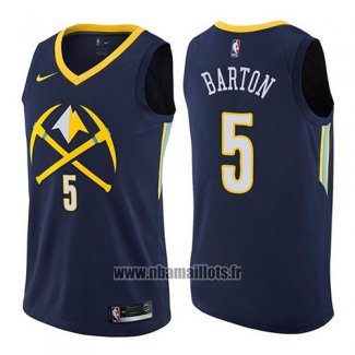 Maillot Denver Nuggets Will Barton No 5 Ville 2017-18 Bleu