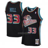 Maillot Detroit Pistons Grant Hill No 33 Mitchell & Ness 1998-99 Noir