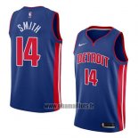 Maillot Detroit Pistons Ish Smith No 14 Icon 2018 Bleu