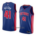 Maillot Detroit Pistons Jameer Nelson No 41 Icon 2018 Bleu