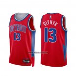 Maillot Detroit Pistons Kelly Olynyk NO 13 Ville 2021-22 Rouge