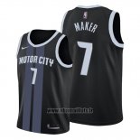 Maillot Detroit Pistons Thon Maker No 7 Ville Noir