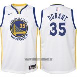 Maillot Enfant Golden State Warriors Kevin Durant No 35 2017-18 Blanc