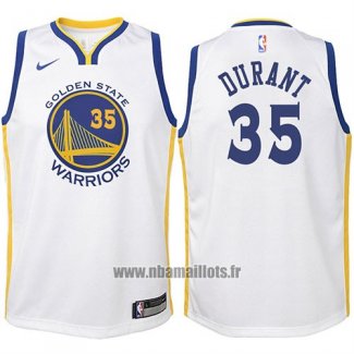 Maillot Enfant Golden State Warriors Kevin Durant No 35 2017-18 Blanc