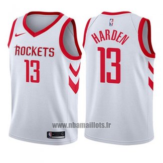 Maillot Enfant Houston Rockets James Harden No 13 Association 2017-18 Blanc