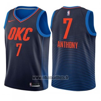 Maillot Enfant Oklahoma City Thunder Carmelo Anthony No 7 Statement 2017-18 Bleu