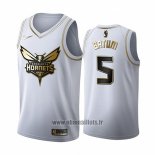 Maillot Golden Edition Charlotte Hornets Nicolas Batum No 5 2019-20 Blanc