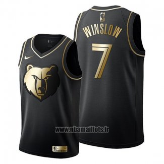 Maillot Golden Edition Memphis Grizzlies Justise Winslow No 7 2019-20 Noir