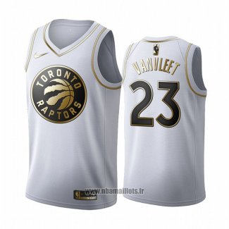 Maillot Golden Edition Tornto Raptors Fred Vanvleet No 23 Blanc