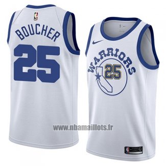 Maillot Golden State Warriors Chris Boucher No 25 Hardwood Classic 2018 Blanc