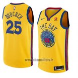 Maillot Golden State Warriors Chris Boucher No 25 Ville 2018 Jaune