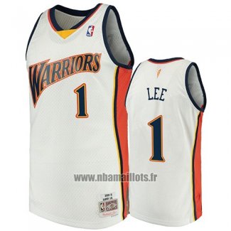 Maillot Golden State Warriors Damion Lee No 1 2009-10 Hardwood Classics Blanc