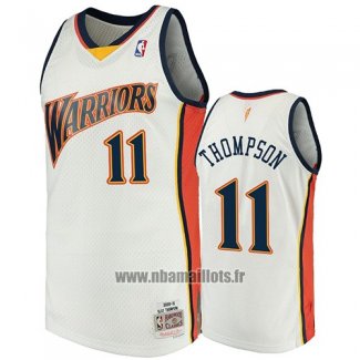 Maillot Golden State Warriors Klay Thompson No 11 2009-10 Hardwood Classics Blanc