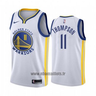 Maillot Golden State Warriors Klay Thompson No 11 Association 2018 Blanc