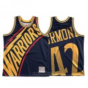 Maillot Golden State Warriors Nathaniel Thurmond NO 42 Mitchell & Ness Big Face Bleu