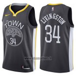 Maillot Golden State Warriors Shaun Livingston No 34 The Town Statement 2017-18 Noir