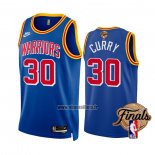 Maillot Golden State Warriors Stephen Curry NO 30 Classic 2022 NBA Finals Bleu