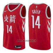 Maillot Houston Rockets Gerald Green No 14 Ville 2017-18 Rouge