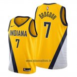 Maillot Indiana Pacers Malcolm Brogdon No 7 Statement Edition Jaune