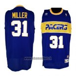 Maillot Indiana Pacers Reggie Miller No 31 Retro 1985-90 Bleu