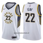 Maillot Indiana Pacers T.j. Leaf No 22 Association 2017-18 Blanc