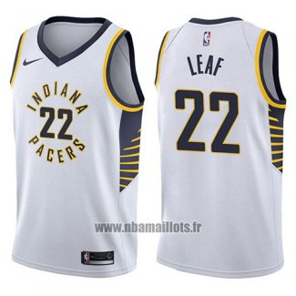 Maillot Indiana Pacers T.j. Leaf No 22 Association 2017-18 Blanc