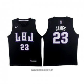 Maillot Lbj Los Angeles Lakers Lebron James No 23 Noir