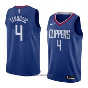 Maillot Los Angeles Clippers Milos Teodosic No 4 Icon 2018 Bleu