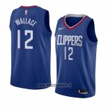 Maillot Los Angeles Clippers Tyrone Wallace No 12 Icon 2018 Bleu