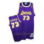 Maillot Los Angeles Lakers Dennis Rodman No 73 Retro Volet