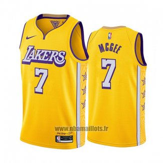 Maillot Los Angeles Lakers Javale Mcgee No 7 Ville Edition Jaune