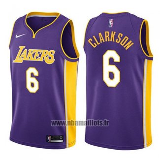 Maillot Los Angeles Lakers Jordan Clarkson No 6 Statement 2017-18 Volet