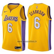 Maillot Los Angeles Lakers Jordan Clarkson No 6 Swingman Icon 2017-18 Or