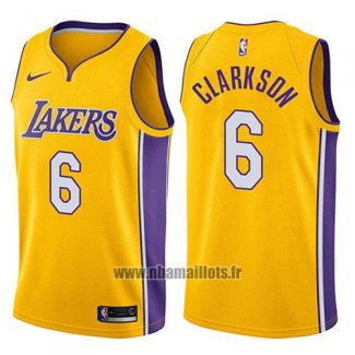 Maillot Los Angeles Lakers Jordan Clarkson No 6 Swingman Icon 2017-18 Or