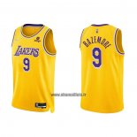 Maillot Los Angeles Lakers Kent Bazemore NO 9 75th Anniversary 2021-22 Jaune