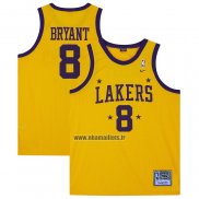 Maillot Los Angeles Lakers Kobe Bryant NO 8 Mitchell & Ness 1957 Jaune