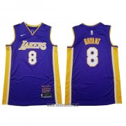 Maillot Los Angeles Lakers Kobe Bryant No 8 Retirement 2018 Volet