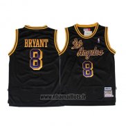 Maillot Los Angeles Lakers Kobe Bryant No 8 Retro Noir