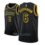 Maillot Los Angeles Lakers Lance Stephenson No 6 Ville 2018 Noir