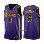 Maillot Los Angeles Lakers LeBron James NO 6 Statement 2022-23 Volet