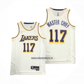 Maillot Los Angeles Lakers x X-box Master Chief NO 117 Blanc