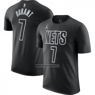 Maillot Manche Courte Brooklyn Nets Kevin Durant Statement 2022-23 Noir