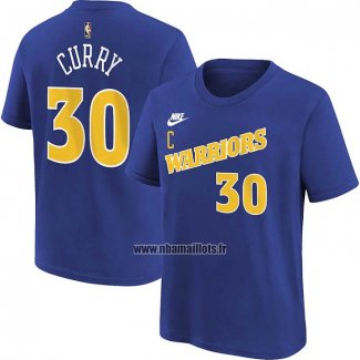 Maillot Manche Courte Golden State Warriors Stephen Curry Classic 2022-23 Bleu