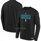 Maillot Manches Longues Charlotte Hornets Practice Performance 2022-23 Noir